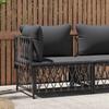Garden Corner Sofa with Cushions Anthracite Fabric