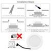 6pcs/lot 3/4/6/8 Inch Led Downlight 6W 9W 12W 18W 24W 220V Recessed Ceiling Light Round Led Panel Down Light Spotlight Lighting