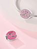 Charm Bead Components Plata Pink symbol Bead Components Charm Bead Component Copper Metal Plated Compatible With Charm Bead Components Copper Metal
