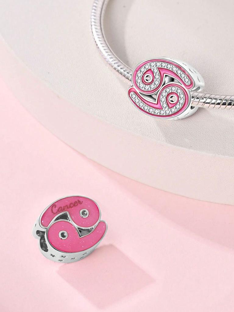 Charm Bead Components Plata Pink symbol Bead Components Charm Bead Component Copper Metal Plated Compatible With Charm Bead Components Copper Metal