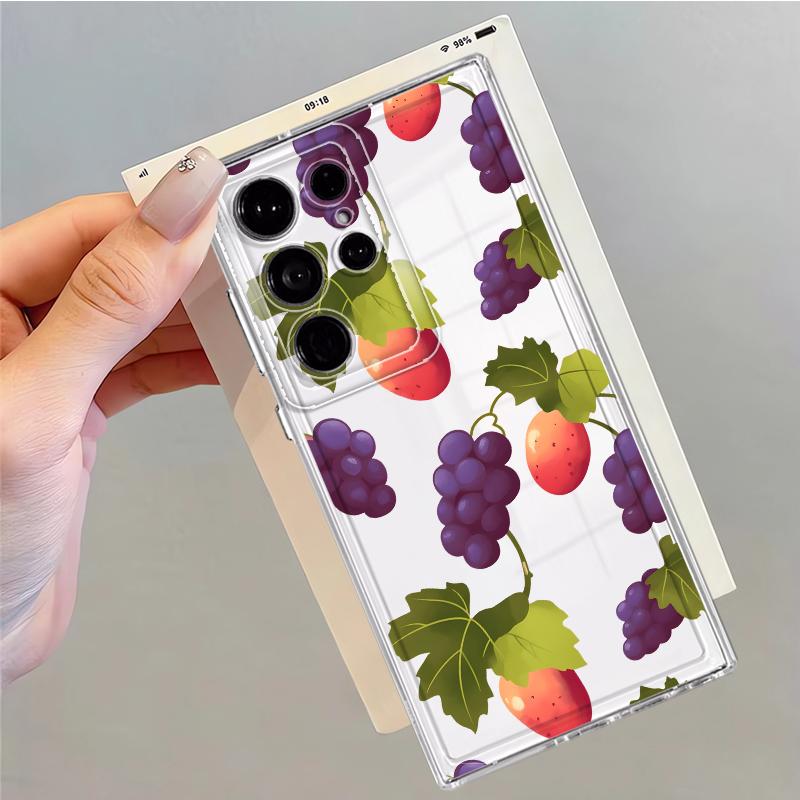 Case for Samsung Galaxy S26 S23 Ultra S25 Edge S21 S24 S22 FE S20 Plus Note 20 Ultra 10 Phone Cover Simple Fruits