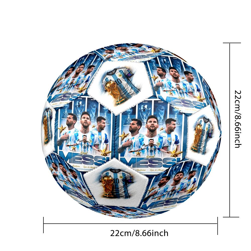 Messi 10 Number Msn Football Syndicate Size 5 Soccer Ball Machine Sewn Indooroutdoor Universal Football Perfect Commemorative Gift For Soccer Lovers