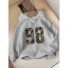 Children's Hooded Sweatshirt Loose and Comfortable Versatile for Sports and Leisure Fashionable and Fun Pattern Printed Top