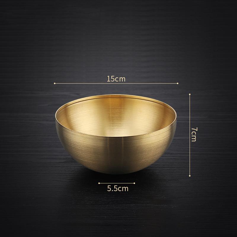304 Stainless Steel Fruit Salad Bowl Korean Silver Gold Soup Rice Noodle Bowl Multifunctional Large Capacity Food Container