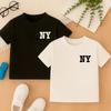 Roupa de Verão Infantil 100% Algodão Camiseta Ventilada Modelo Novo