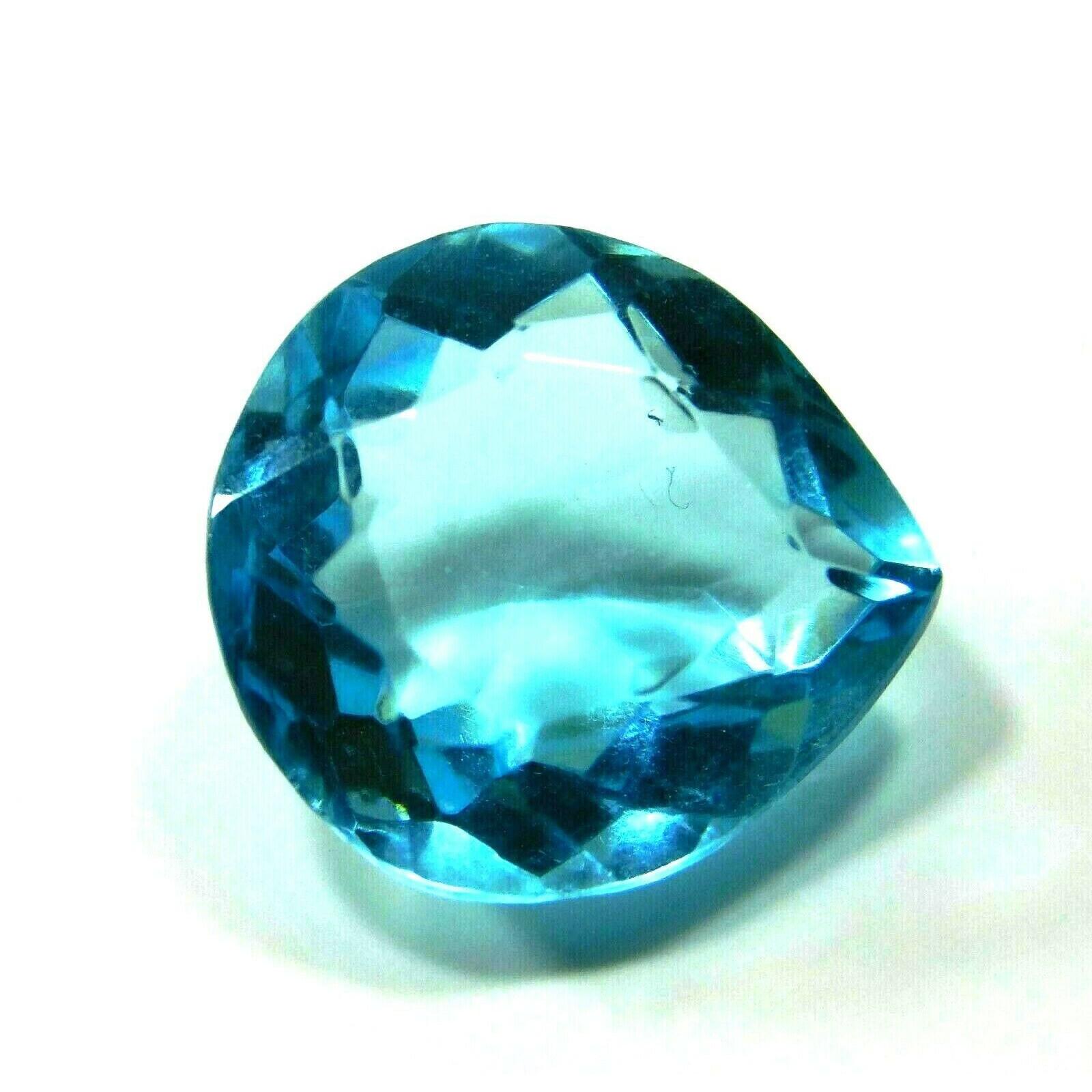 

A++ 10.48 Ct NATURAL Ocean Blue Aquamarine Pear Shape CERTIFIED Loose Gemstone 13.8 mm Approx. синій