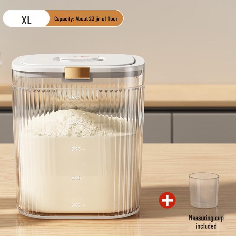 

ZISIZ Large Sealed Flour & Rice Storage Container