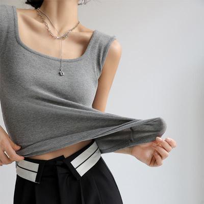 Women Sleeveless U Neck Tees T Shirt Ladies Tee Shirt Street Vest Wear Top