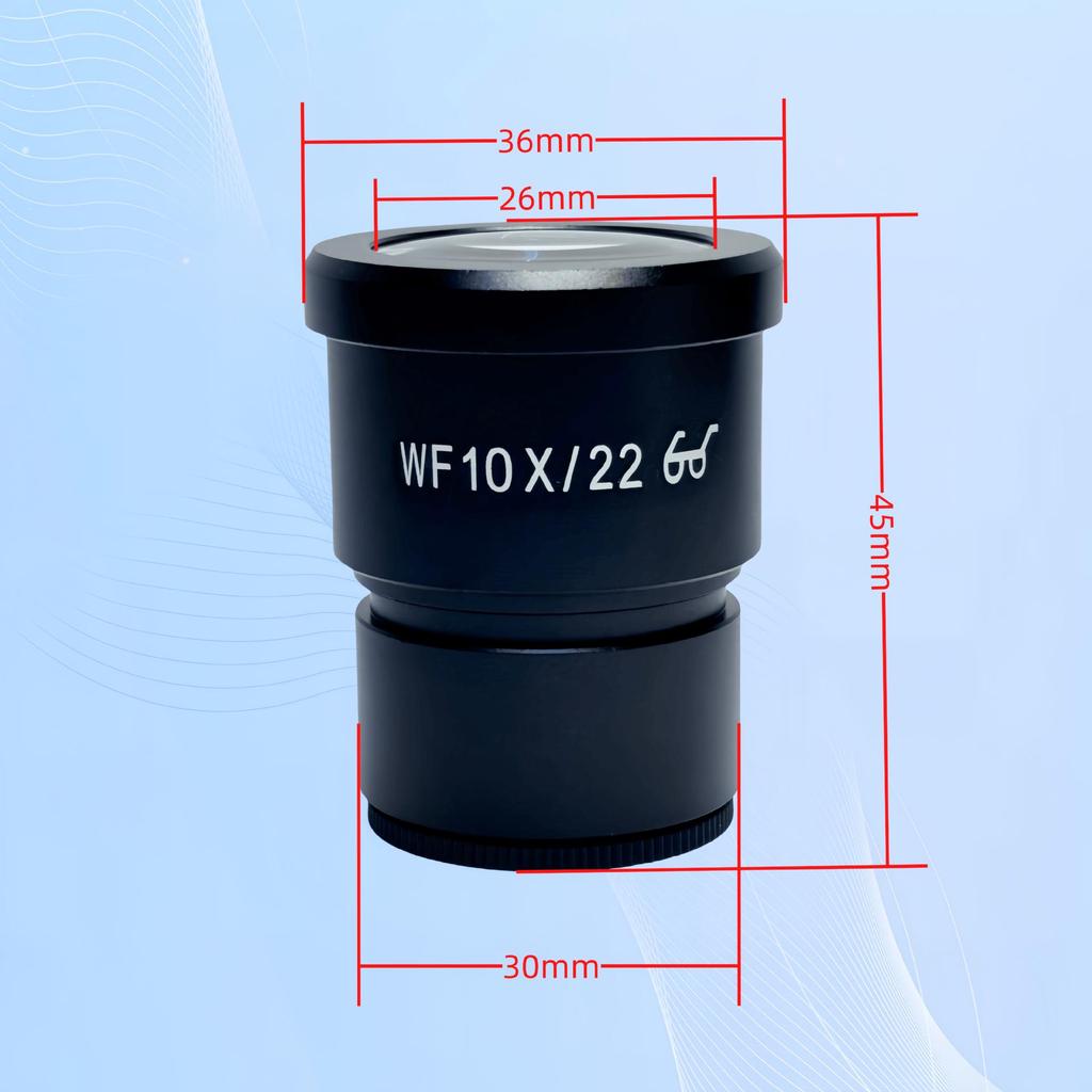 Wide-Angle High-Eye-Point Stereo Microscope Eyepiece WF10X/20/22 WF20X/10/12, 30mm Interface
