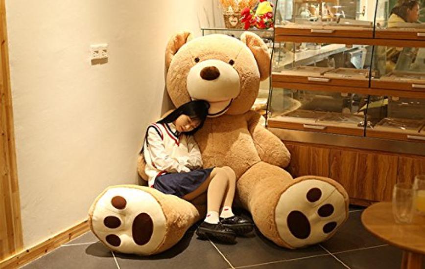 AMIRA TOYS Large, Extra-Large, Giant Teddy Bear, Cute Bear, Stuffed Bear, Bear Pillow, Fluffy Body Pillow, Gift, Interior Decor, Large Size (Brown,