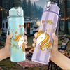 1PC Floral Wreath Unicorn Art 750ml Color Plastic Sports Water Bottle Leakproof Flip Straw Lid Suitable for Sports Office Home Use