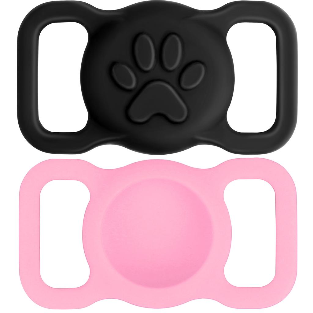 2 Pack Waterproof Silicone Holder Case For Airtag For Dogs And Cats - Scratch-Resistant, Anti-Lost GPS Tracker For Airtag