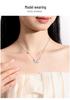 Tichia S925 Sterling Silver Luminous Enamel Butterfly Necklace for Women - Original Design Clavicle Chain