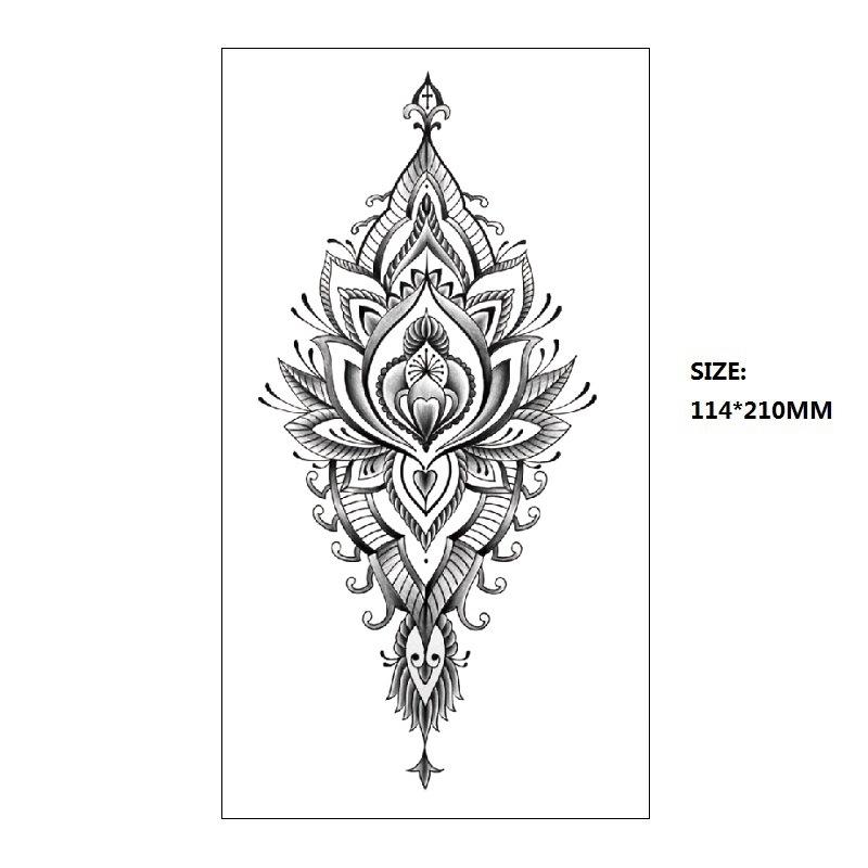 Bohemian Geometric Shape Water Transfer Small Full Arm Back Sexy Simulation Tattoo Sticker