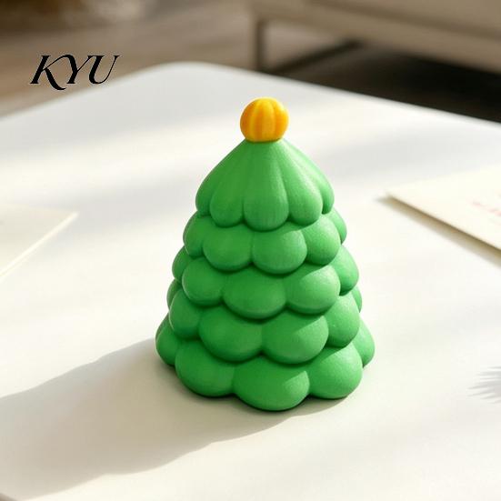 Small Jewelry Organizer Christmas Tree Shaped Mini Storage Box, 3D Printed Green Cute Festive Room Decor Desktop Ornament, Decorative Trinket Box for