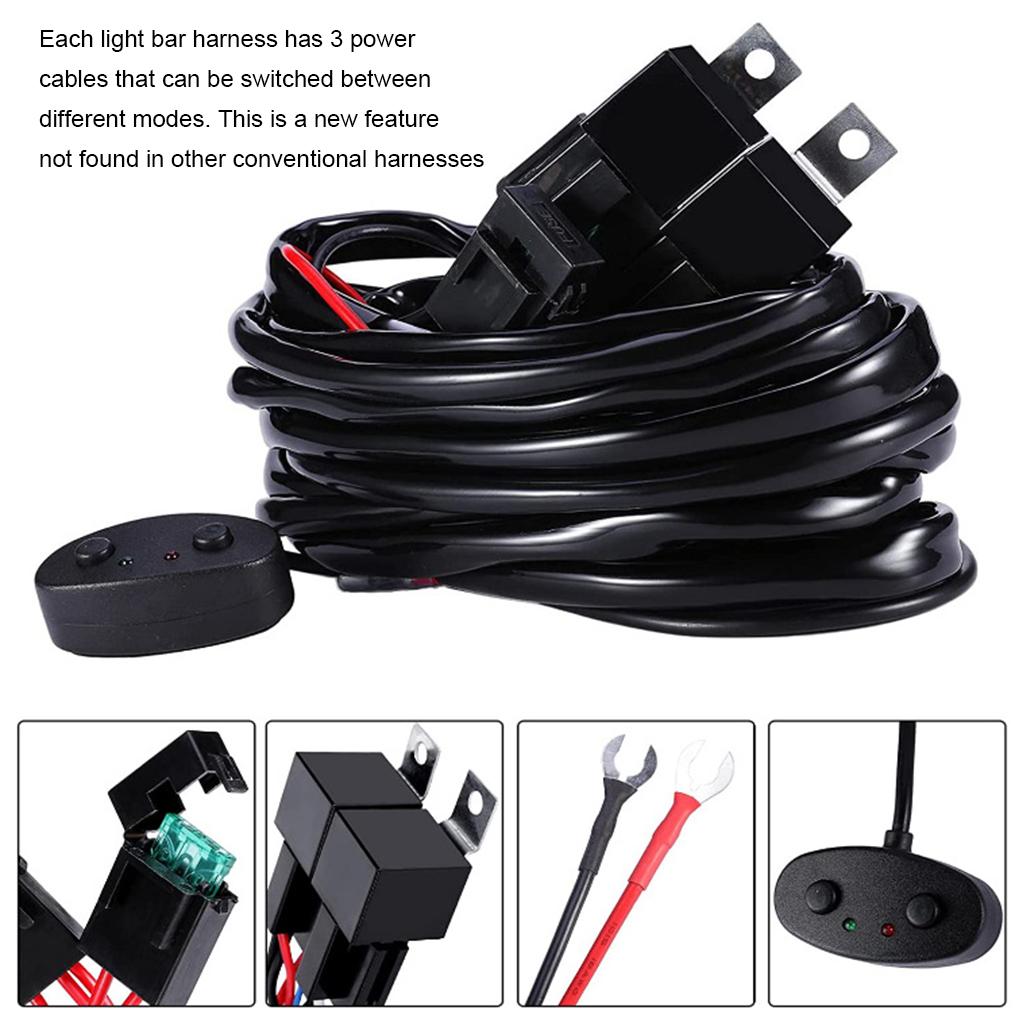 Car Light Harness Kit 12V 40A Relay Control Switch Replacing Parts