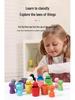 Kids' Educational Color Sorting and Cup Stacking Game for Hand-Eye Coordination
