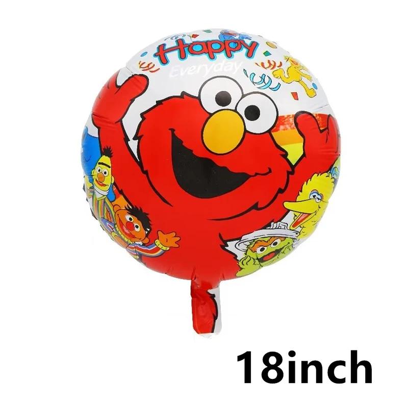 Sesames Streeted Balloon Theme Happy Birthday Banner Party Decoration Supplies Toys Disposable Tableware Background Cake Topper