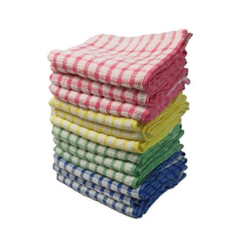 USK STORE Soft Kitchen Cloths, 60-Count, Absorbent, Thick, Durable, Waffle-Shaped, 100% Cotton, Dishcloths, Towels, Leisure (60)