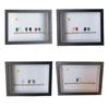 Sea Glass Photo Frame Home Decor 7.6 Inch Handmade Sea Glass Birds Artwork Wooden Frame Unique Sea Glass Art Decoration Housewarming Gift for Friend