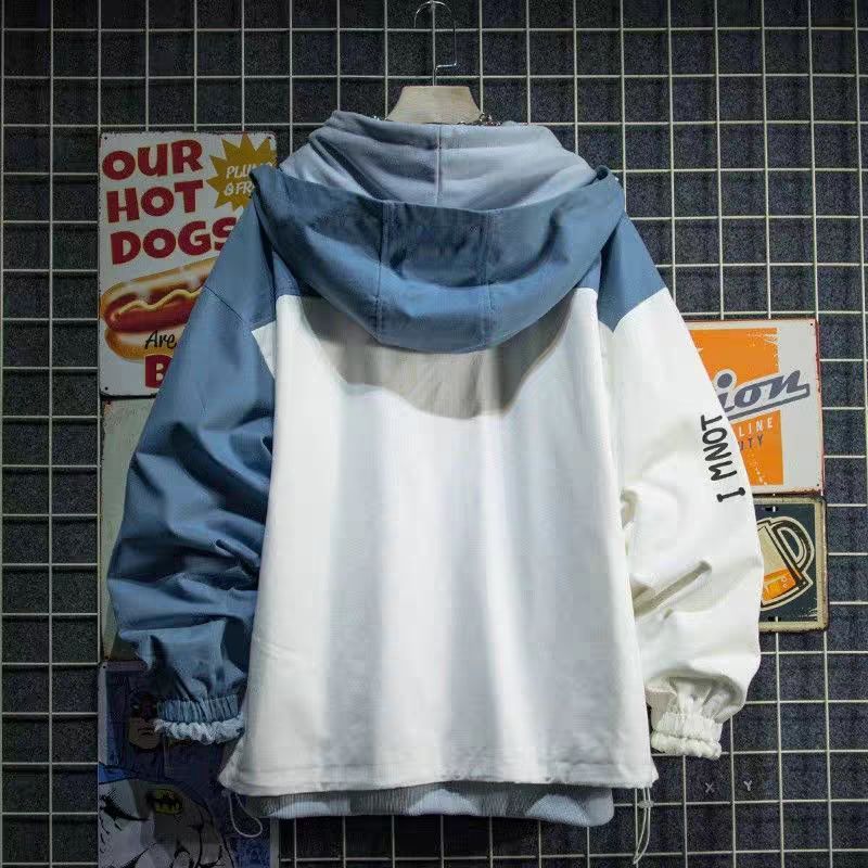 Spring Women Hooded Cute Shark Print Japanese Style Patchwork Teen Hoodies Jacket Fashion Harajuku Women Sweatshirt