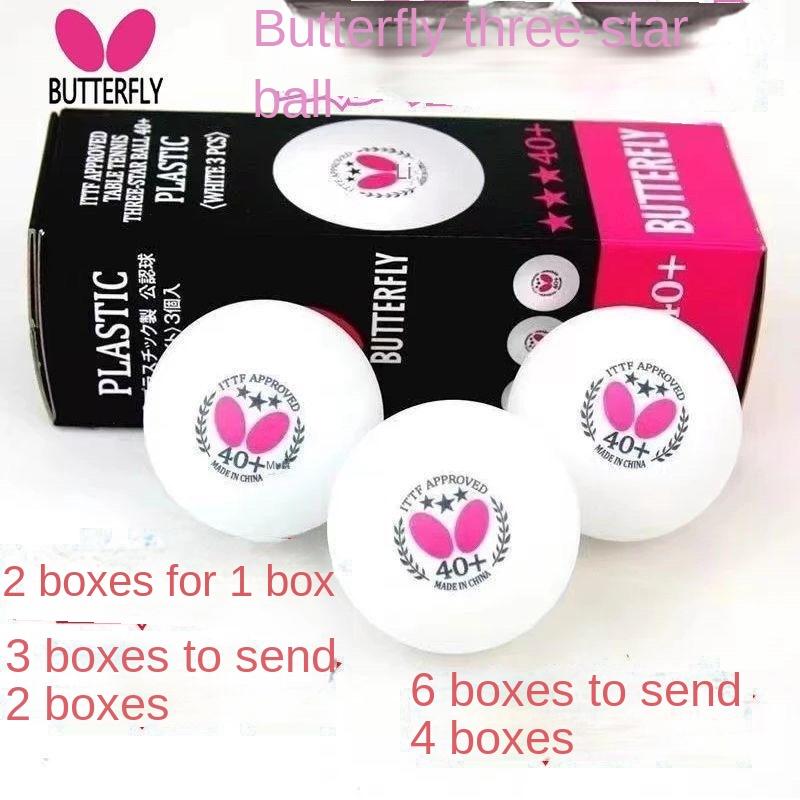 Palline da Ping Pong Butterfly 3 Stelle R40+ Palline con Cuciture ABS per Allenamento e Competizione