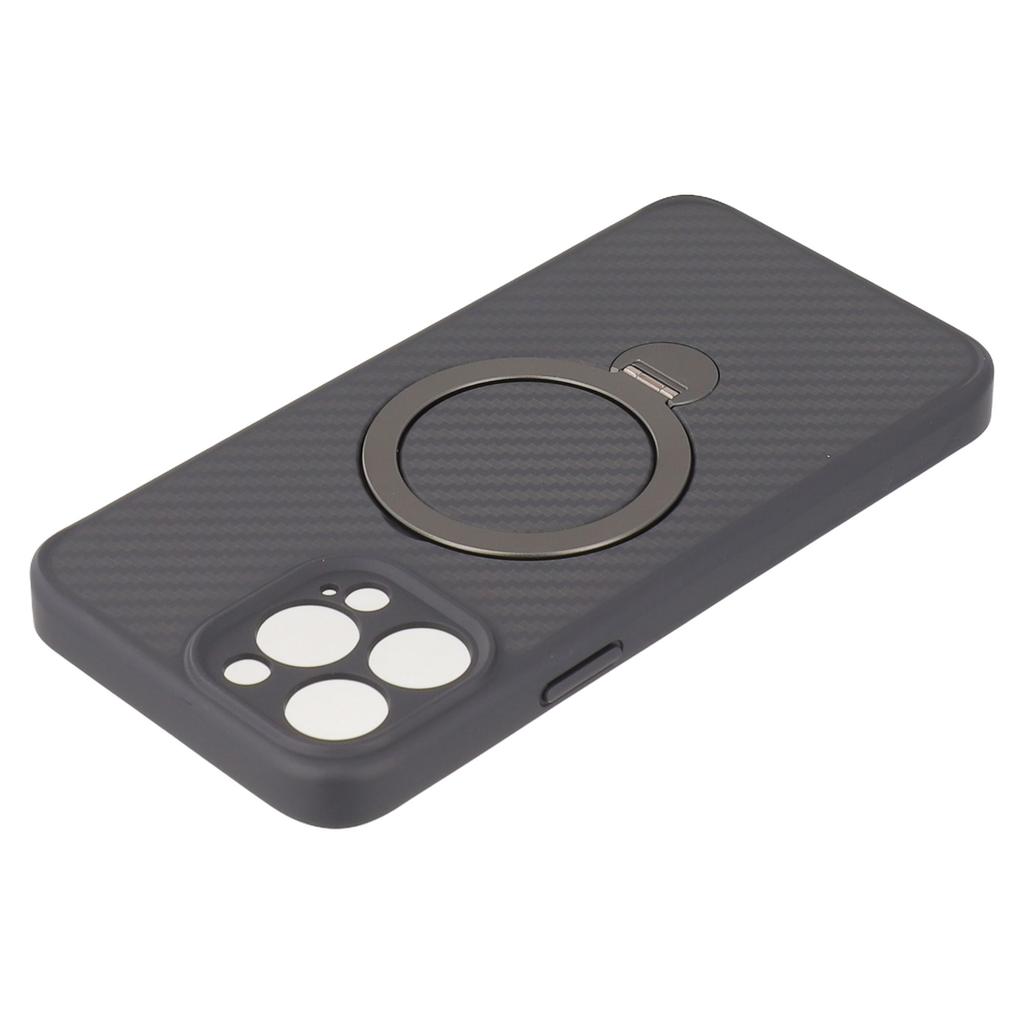 For iPhone 13 Pro Case Compatible with MagSafe Kickstand TPU+PC Phone Cover Carbon Fiber Texture