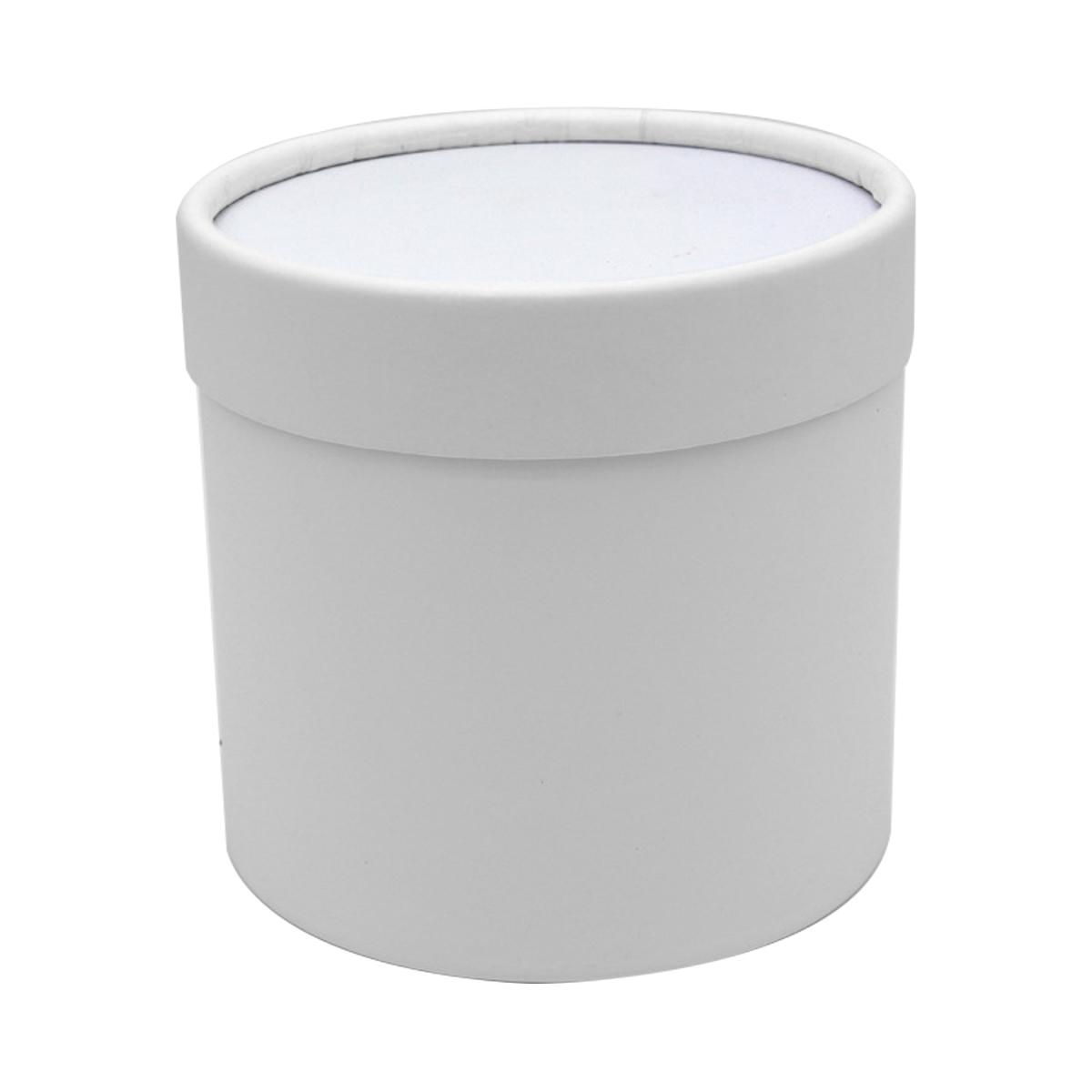 

Household Mini Cardboard Flower Bucket DIY Creation Artificial Fake Flowers Deco Containers Desktop Beautiful Decoration 12 x 12cm білий