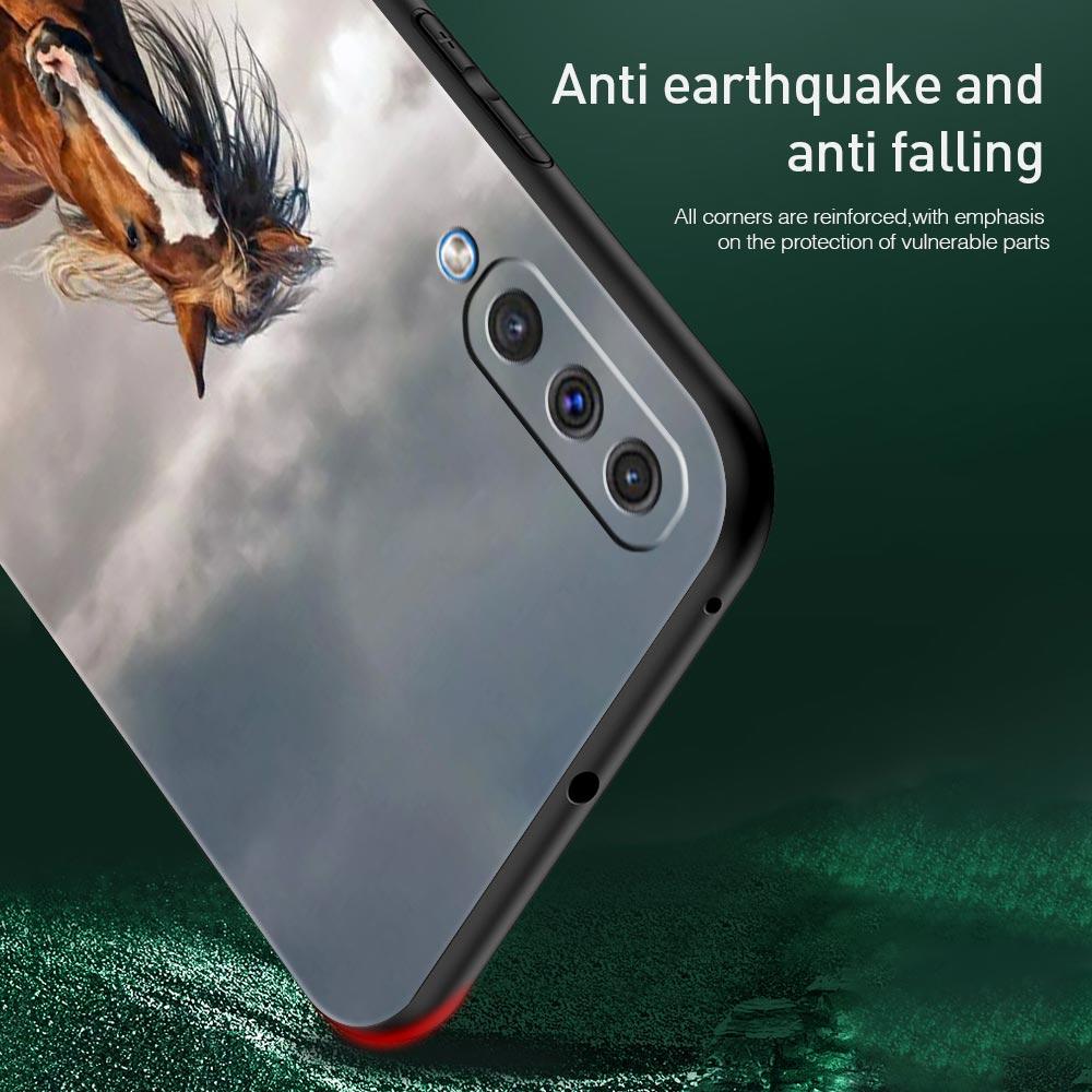 Animal Horse Phone Case for Samsung Galaxy A56 A36 A26 A16 A34 A24 A42 A22 A20 A12 A40 A30 A10 5G Soft TPU Cover Shell Funda Bag