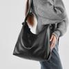 Leather Large Capacity Foreign Trend Fashion Solid Color Casual Commuting Shoulder Tote Bag Women'S Bag
