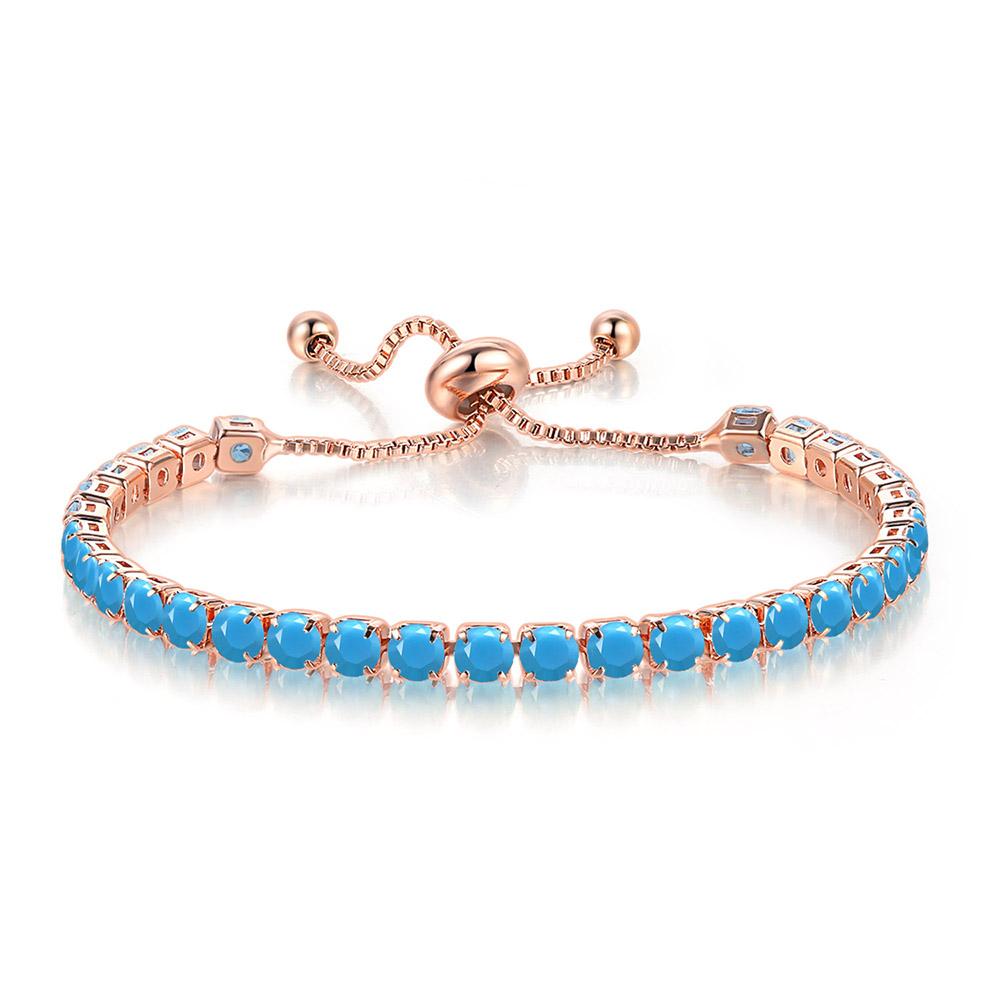 Adjustable Colorful Birthstone Tennis Bracelet for Women Multicolor CZ Crystal Wedding Birthday Gift Hand Jewelry