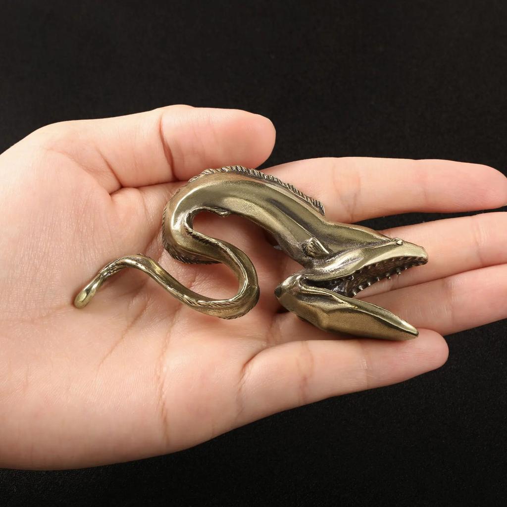 Brass Sea Eel Decorative Figurines Copper Handicrafts Marine Organisms Muraenesox Cinereus Desk Decoration Christmas Gift