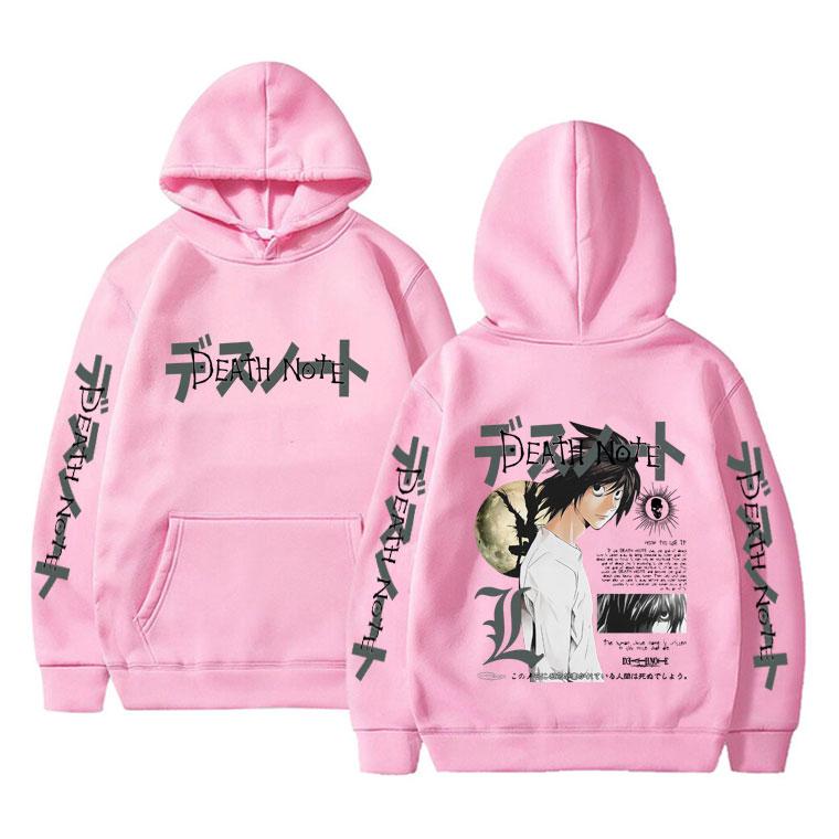 Anime Death Note L Lawliet Graphic Hoodie Men Women Casual Fleece Polyester Hooded Sweatshirt Man Fashion Vintage Oversized Hoodies