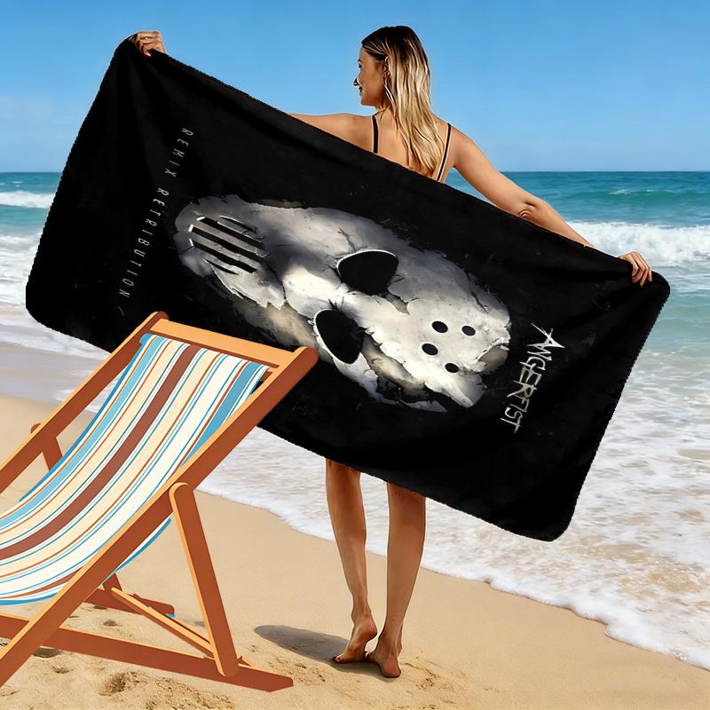 Angerfist Print Beach Towel, Large Soft Quick Dry Towel for Beach Camping Swimming