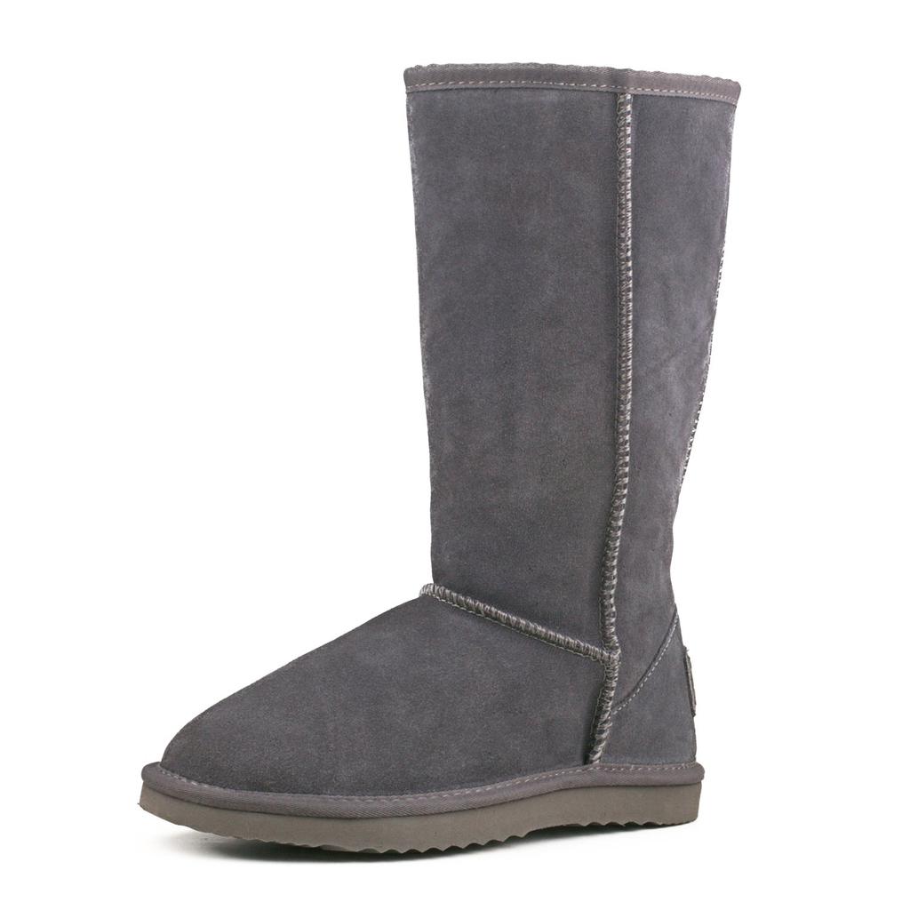 Osland Classic Snow Long Cowhide 25cm Women's Boots, Boots, Leather, Gray,