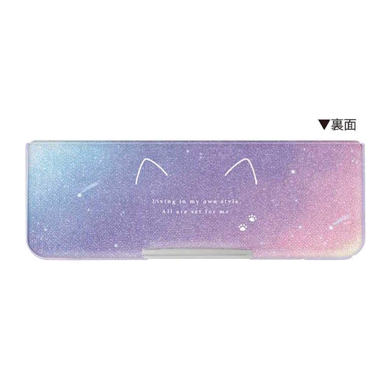 Kamio Japan Meow Mirage Federmäppchen mit Radiergummi Bleistift Bleistift Schulanfang 285095 Doppelseitige Tasche, Etui, Etui,