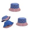 Amerikanische Flagge Canvas Fischerhut mit breiter Krempe zum Sonnenschutz und Sonnenschutz