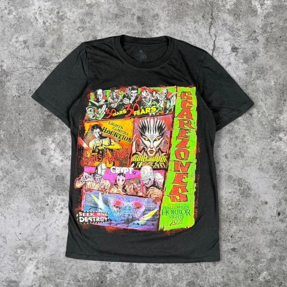 

2021 Universal Studios Halloween Horror Nights Black Women s T-shirt Size S M