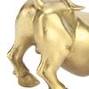 Brass Wall Street Bull Sculpture Feng Shui Wealth Animal Statue Figurine Desktop Decoration for Office Bedroom Bookshelf Shop