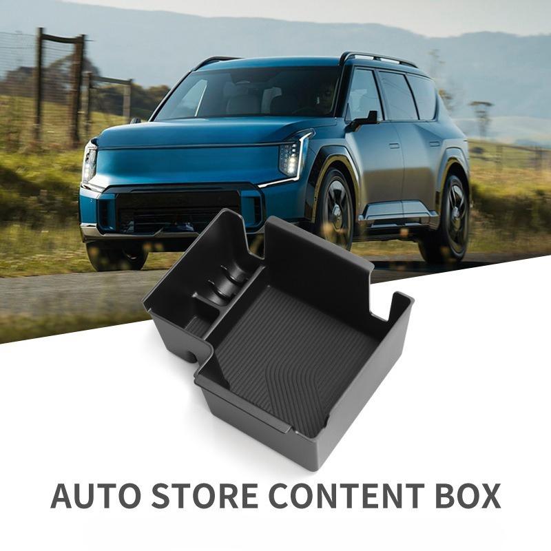 Car Armrest Storage Box Center Console Storage Case Organizer Tidying Tray for Kia EV9 2025-2025 Interior Accessories