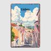 Lisbon Portugal Cityscape Travel Poster Metal Sign Hotel Custom Bar Room Decoration Bedroom Indoor Decor Home Wall Decor Posters