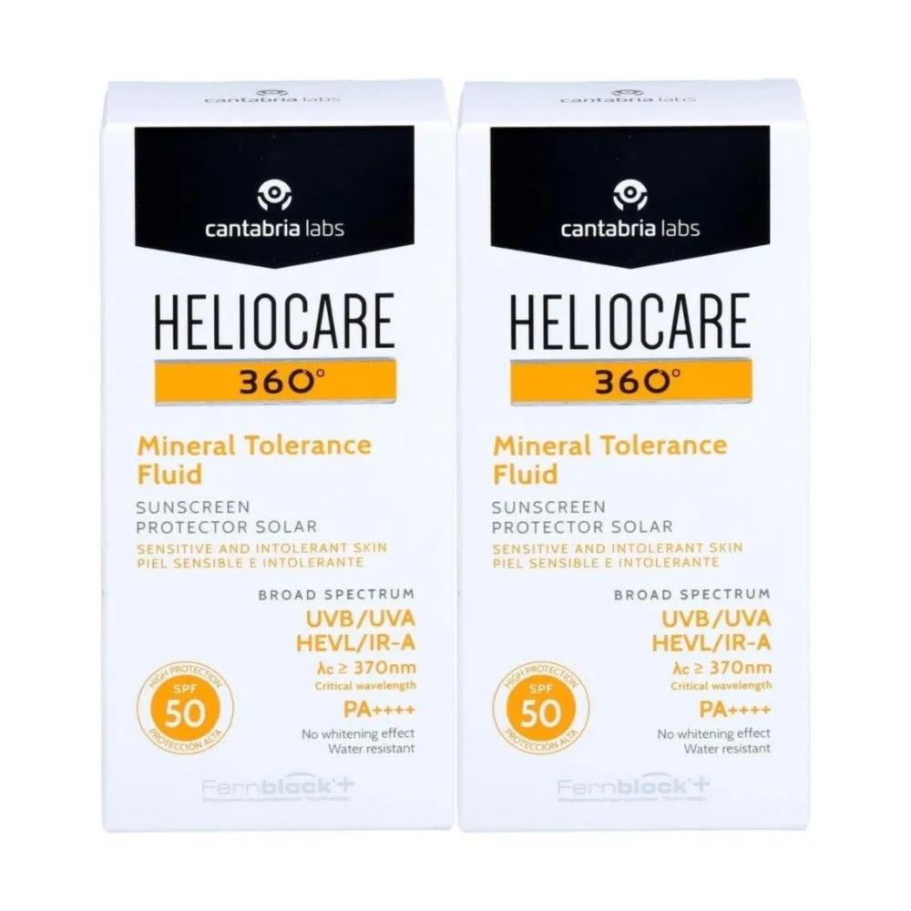 HELIOCARE 360 Mineral Tolerance Fluid SPF50 50ml Mineral Sunscreen x 2