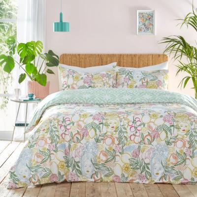 Conjunto de capa de edredon floral Taormina
