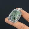 Womens Day Sale Moss Moss Prehnite Gemstone Pendant Jewelry 925 Sterling Silver
