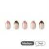 Ohora NT Polka Brownie Gel Nail Tips [M / Oval]