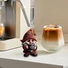 Resin Coffee Gnome Figurine Offee Bar Decor Kitchen Tabletop Handcrafted Sculpture Dwarf Christmas Gnome Collectible Statue