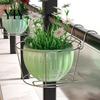Indoor Hanging Plant Holder for Windows Railing Planter Holder, Stainless Steel Flowerpot Hanger with Detachable Balcony Rack Hook, Round Pot