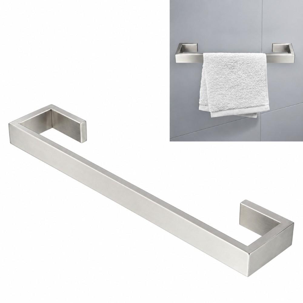Silver Towel Holder Wall Mounted Towel Bar Durable Towel Rack Bathroom Kitchen Balcony
