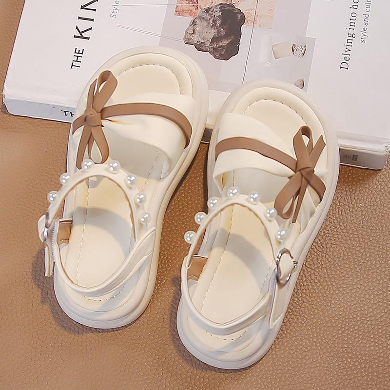 New 2026 Stylish Summer Princess Sandals for Girls - Soft Sole for Medium  Large Kids 23 белый