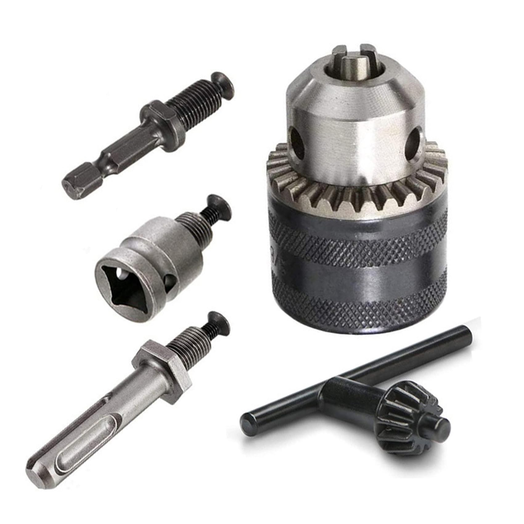 

LOYELEY патрон для дрели с шестигранным хвостовиком SDS, дюймовый адаптер, черный с металлическим ключом, инструмент для преобразования ударного гайковерта, 13-миллиметровый патрон для электрической дрели, ударный гайковерт, все